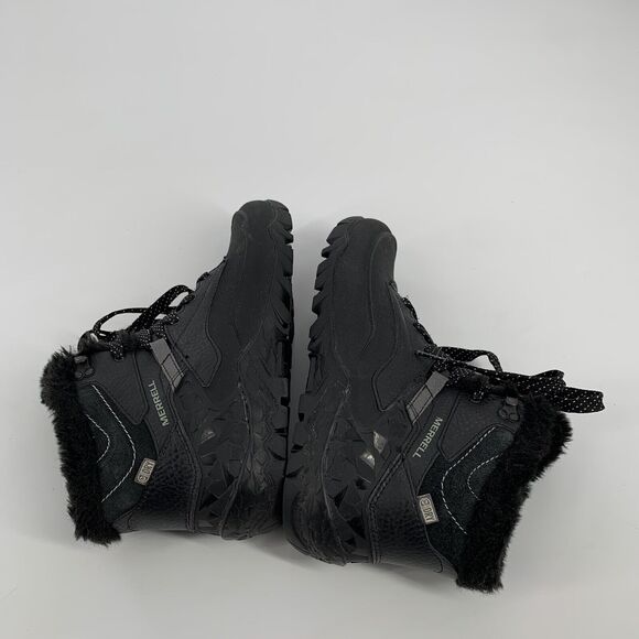 Merrell Aurora 6 Ice+ Waterproof Snow Boots Arctic Grip Size 8 Womens Black - Picture 5 of 9